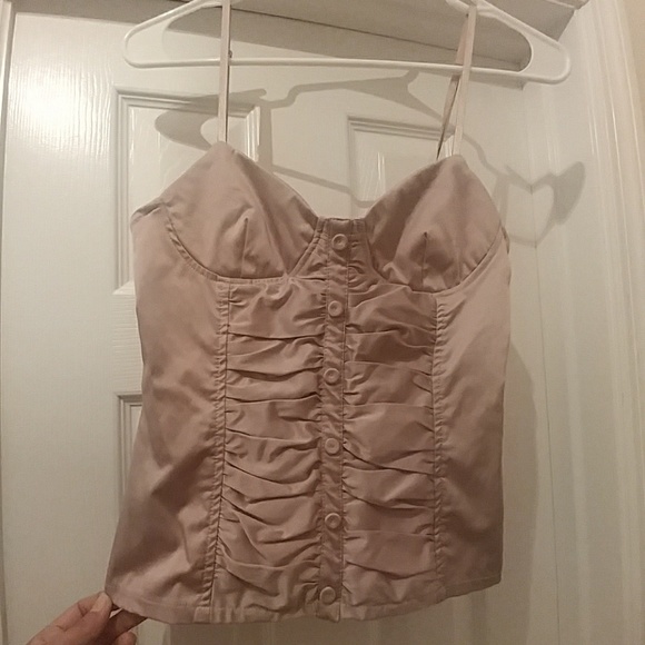 Zara Tops Salezara Blushrose Gold Pink Bustier Top Poshmark